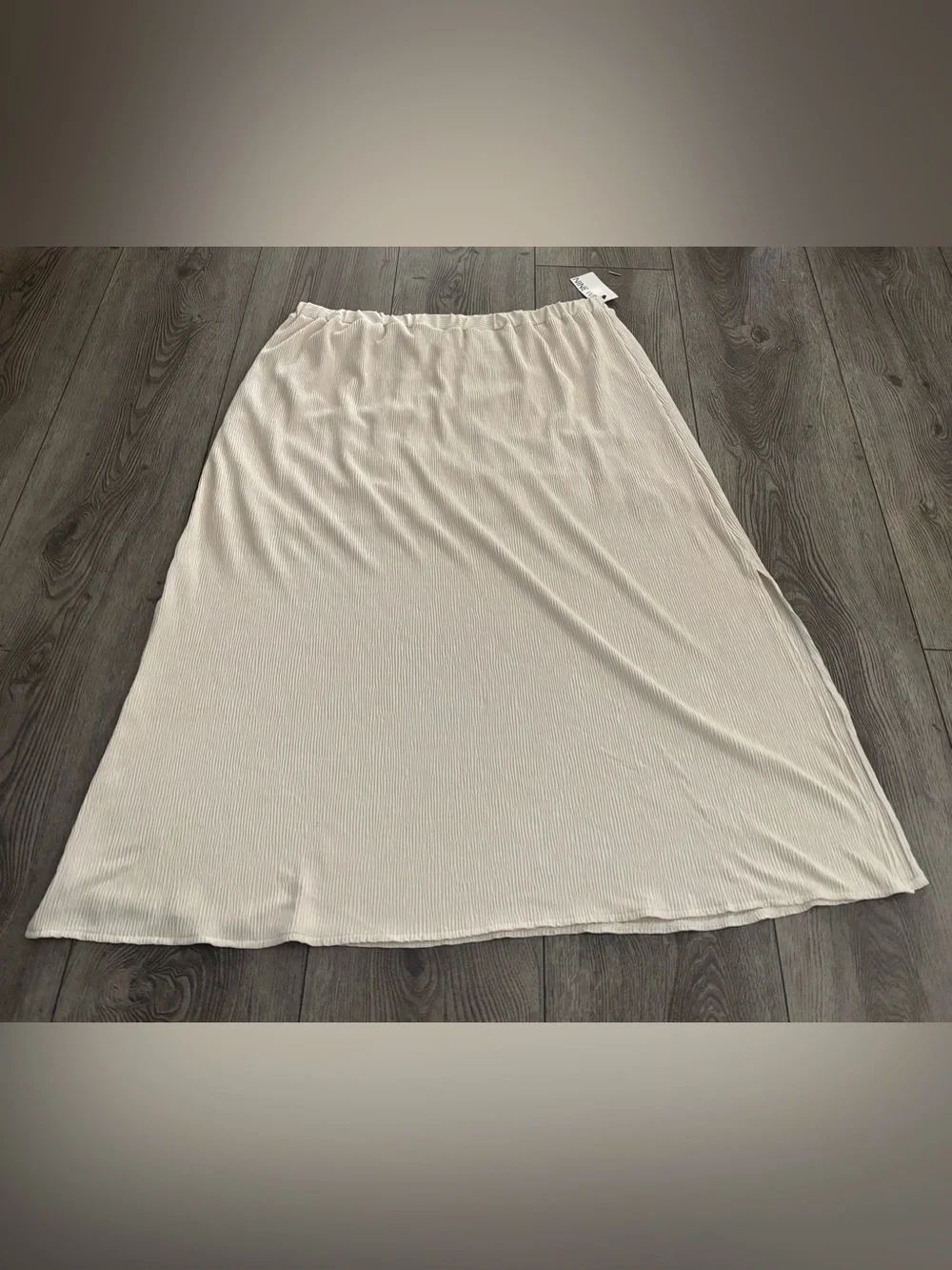 Nine West Cream Maxi Skirt with Elastic Waist